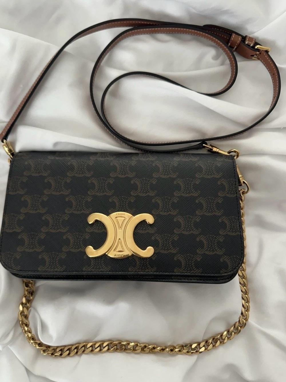 Celine Multipochette Triomphe Canvas Bag